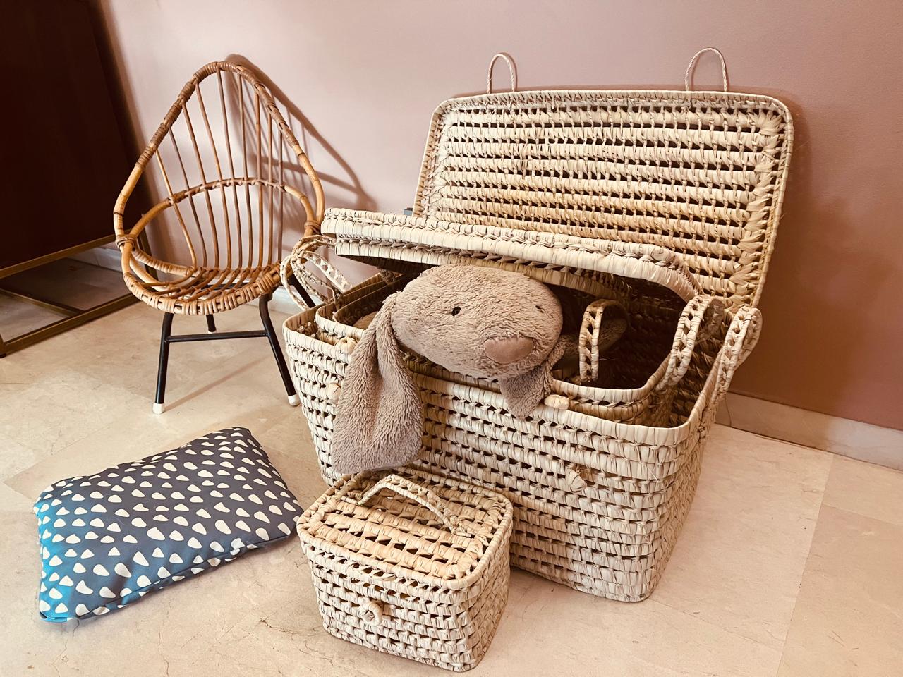 Palm Leaf Bohemian Storage Box